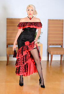 Jessica Jones - Sexy Latina Dancer in Black Stockings
