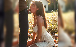 Outdoor blowjob