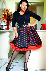 Ooh La La! Danica in vintage lace petticoats with ff stockings and heels. - Photo #1