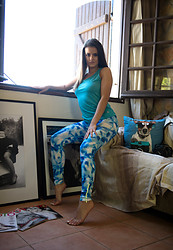 Brook Wright Blue Leggings - Photo #3