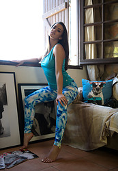 Brook Wright Blue Leggings - Photo #4