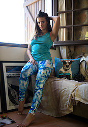 Brook Wright Blue Leggings - Photo #5