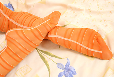 Cuties In Tights - Maya Orange Pantyhose - Photo #6