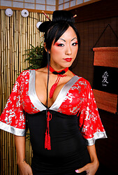 Hot and sexy geisha in traditional dress - Photo #3