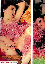 This nasty retro brunette girl playing with this big dildo - Photo #3