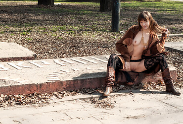 Public Nudity - Red Eva - Photo #14