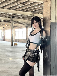 Nora Fawn - Horny Tifa Lockhart in Black Stockings -  Final Fantasy VII - Photo #10