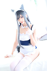 Sexy teen asian maid in white opaque stockings - Photo #2