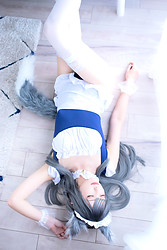 Sexy teen asian maid in white opaque stockings - Photo #4