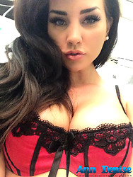 Ann Denise - Sexy Red Lingerie & Stockings Selfie - Photo #13