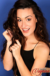 Carla teases out those tangerine panties while perched on that chair - Photo #7