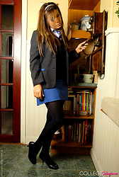 Samantha Buxton kicks off those school skirts, putting those long legs on full display - Photo #7