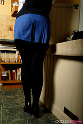 Samantha Buxton kicks off those school skirts, putting those long legs on full display - Photo #12