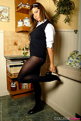 Samantha Buxton kicks off those school skirts, putting those long legs on full display - Photo #14