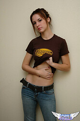Amy Spunky spreads her legs while sitting on her bedroom floor - Photo #20