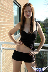 Sweet Amy strips down to her panties at home for some amateur selfies - Photo #12