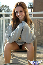 Teen amateur Amy Spunky strips down to just her panties - Photo #7