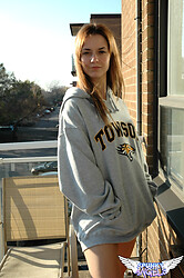 Teen amateur Amy Spunky strips down to just her panties - Photo #15