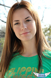 Cute young Amy Spunky models non nude in tiny pink panties with an innocent smile - Photo #19