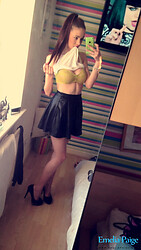 Hot British girl Emelia Paige Selfies - See Through Bras - Photo #5