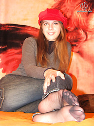 Eleonora shows off every sexy inch of those pantyhose-clad legs - Photo #13