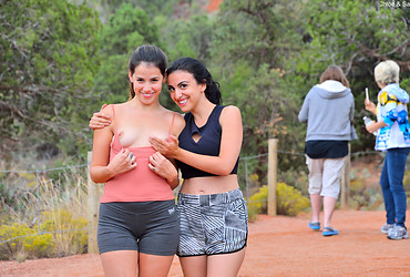 Saraya & Chloe : Hiking The Peak - Photo #13