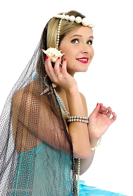 Pretty blonde mermaid takes you to a sexy fantasy land.