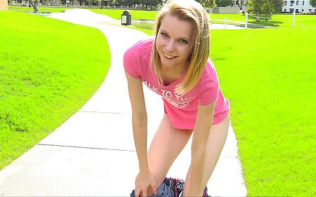 Catarina : The Shy Little Teen - Public Flashing